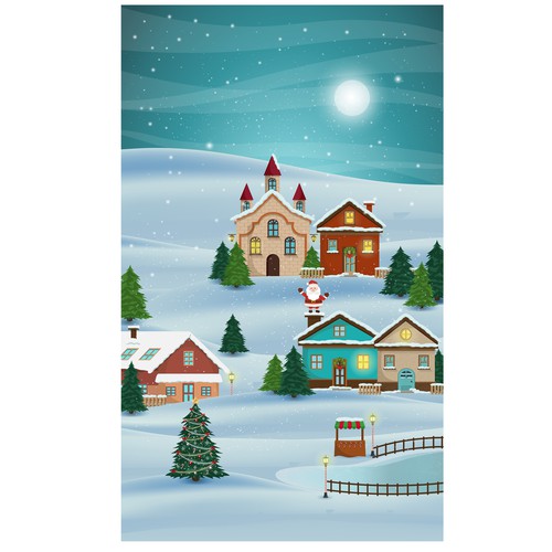 Picture of Christmas scene with moveable Christmas characters wanted