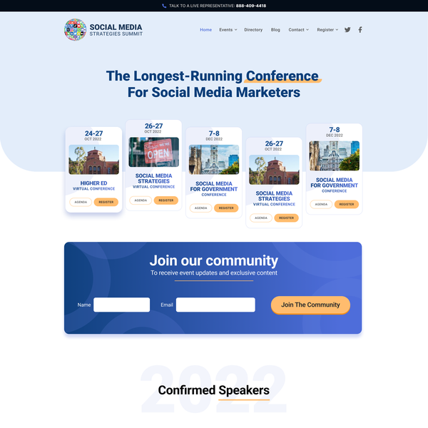 Design by unicorn designs titled "social media strategies summit"