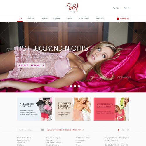 Her sexy lingerie needs a new website design|Wettbewerb in der Kategorie  Webdesign