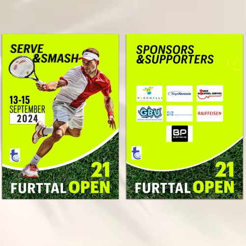 Aces & Action: Cool Flyer for a Tennis Tournament Design by TZ. Design