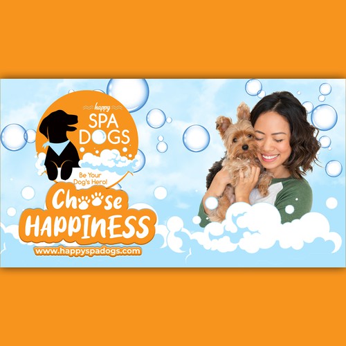 Choose Happiness Banner Design Design von The Cloud Digital