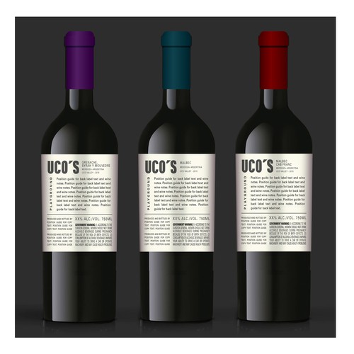 Create a modern wine label for Uco's Playground (Mendoza, Argentina) Design by The Kings Jewels