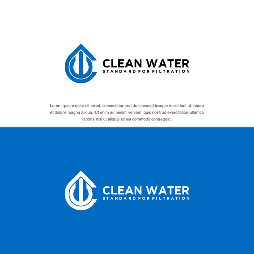 Simple Clean Logo for Water Filtration Company Design by master.piece