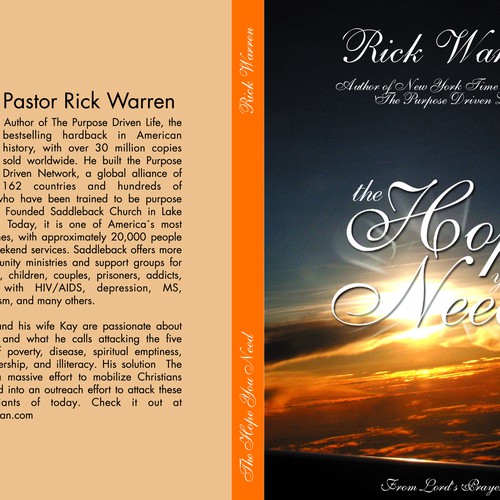 Design Rick Warren's New Book Cover Diseño de VasconesForces