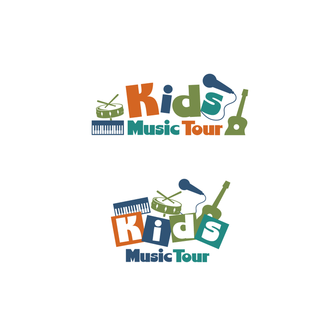 Create a cool logo for kids age 5-8 music classes, Kids Music Tour! | Logo design contest