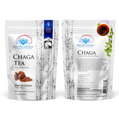 Arctic Chaga Label New Look Design von rembrandtjurin