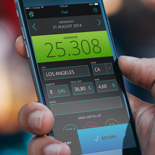 Design the first 3 screens of a new motorcycle note taking app! Ontwerp door Eugene Dobrik