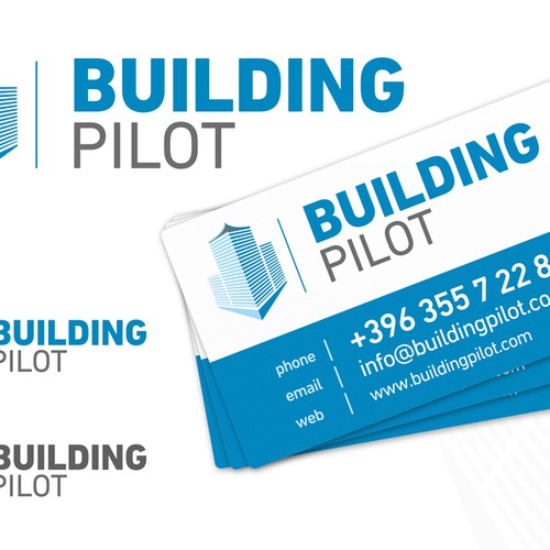 logo and business card for  Building Pilot Diseño de marko mijatov