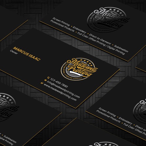 Business Card for a Custom Clothing/Product Business Design by Taaiebah