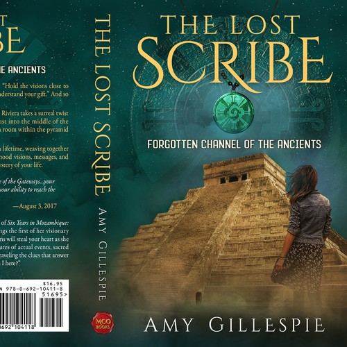 Dynamic Book Cover for Adventure Fiction Series,  at forgotten sacred sites (crediting illustrator) Design by Mario Lampic