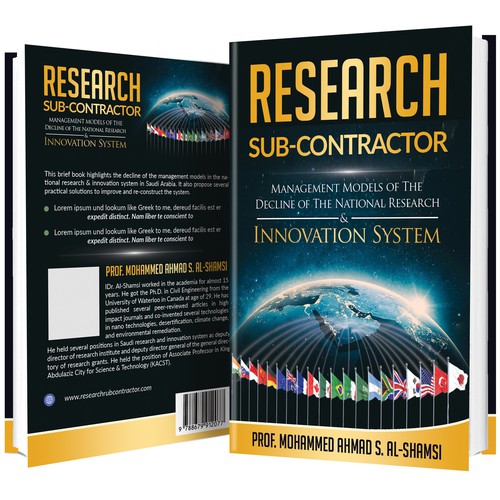 Book Cover Design Suitable for innovation and Research Diseño de Lizaa