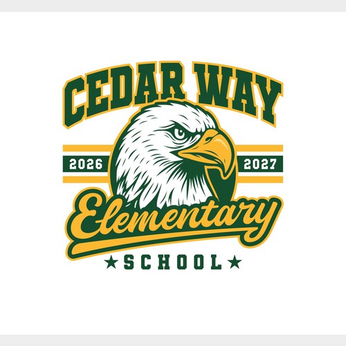 "🦅 Elementary School Eagle - Collegiate, Varsity Style" winning Logo & social media pack