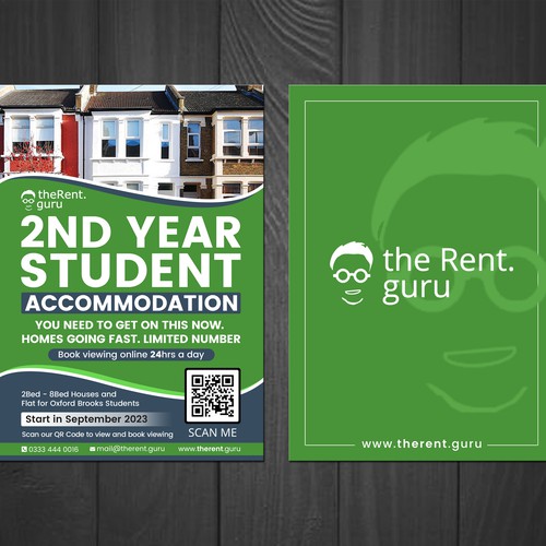 A5 Student Accommodation Flyer Design by PAPRI802030