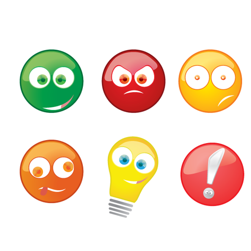 Six emoticons