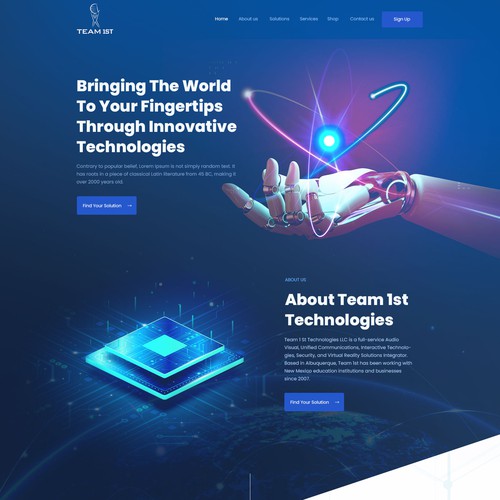 Technology Solutions Provider Website Design Framework Design by AKDCreative