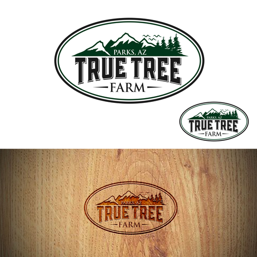 Organic logo for high elevation tree farm in Arizona. Design by Brainstorming_day