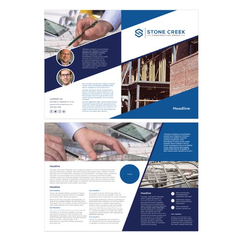 Brochure for Construction Company Design by Helaman Co