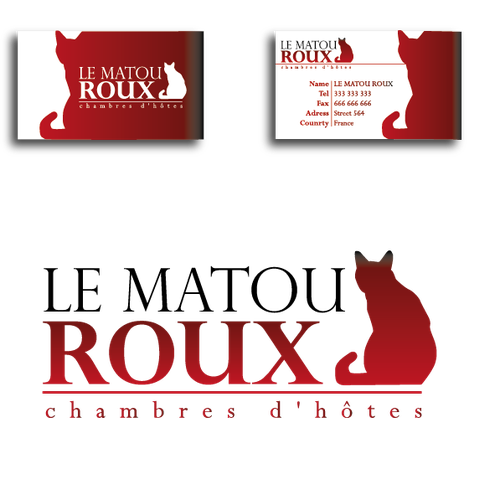 "Logo voor Chambre d'hôtes Le Matou Roux" winning Logo design