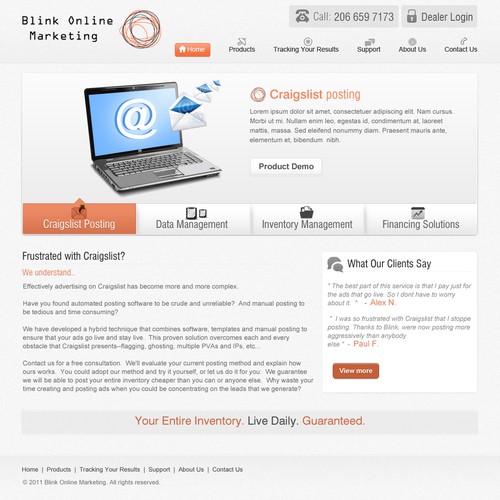 Blink Online Marketing needs a new website design Design by codac