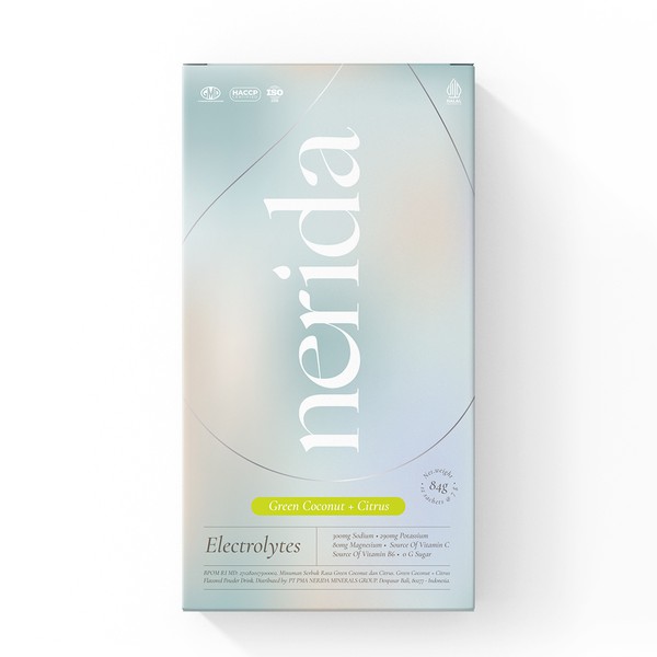 Packaging design for a premium electrolyte brand for women in Indonesia