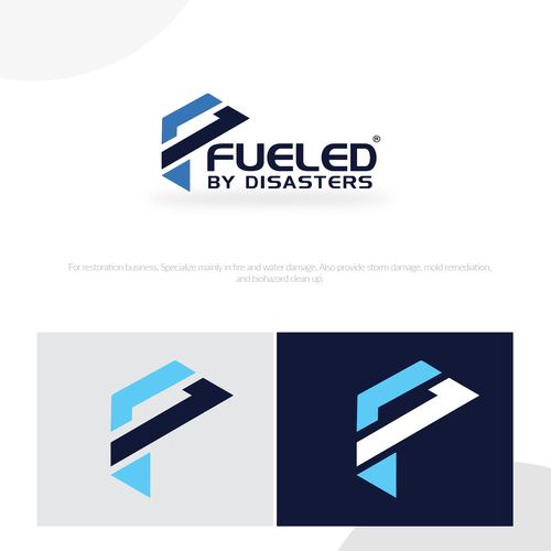 Logo for social media presence in disaster restoration market Design by Design Republik