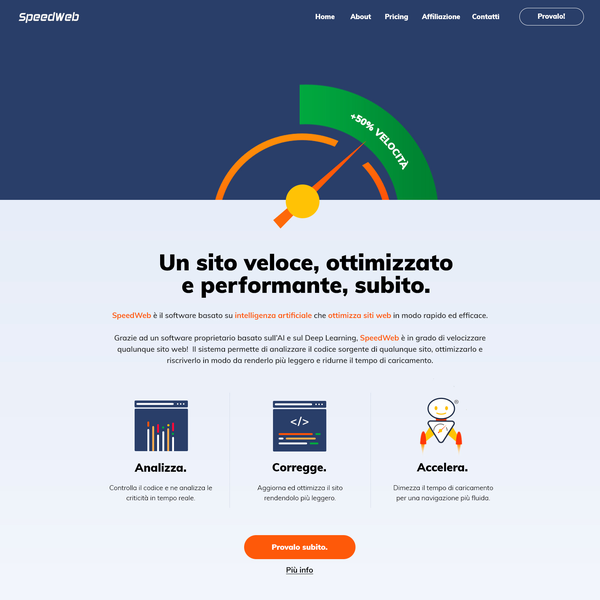 Homepage design for Speedweb !