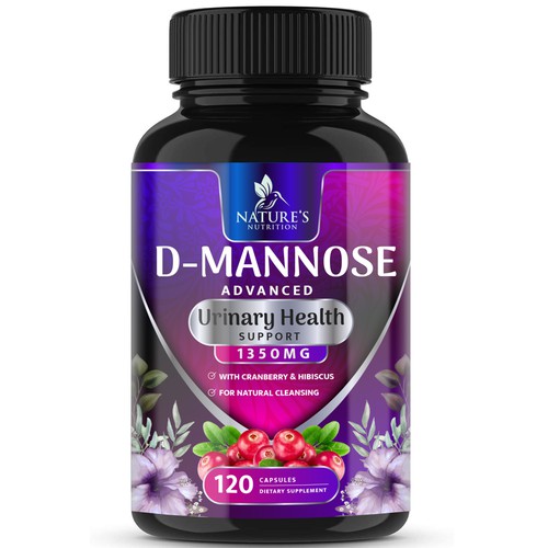 Colorful D-Mannose Design Needed for Nature's Nutrition Design by R O S H I N