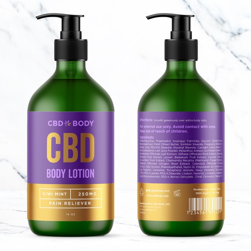 CBD Body Lotion Label Design Contest Réalisé par bcra