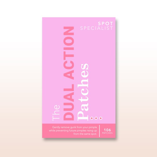Pimple Patch PACKAGING to appeal to FEMALE BEAUTY user Design by ag16