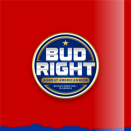 Bud Right.  The great new American Beer for good ol' fashioned American beer drinkers. Design by Voos Studio