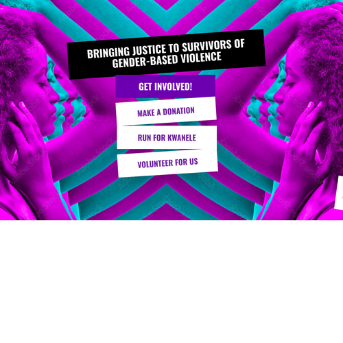 99d NONPROFIT WINNER: Design a fundraiser banner to appeal to donors to support survivors of GBV Design by The Hey Studio