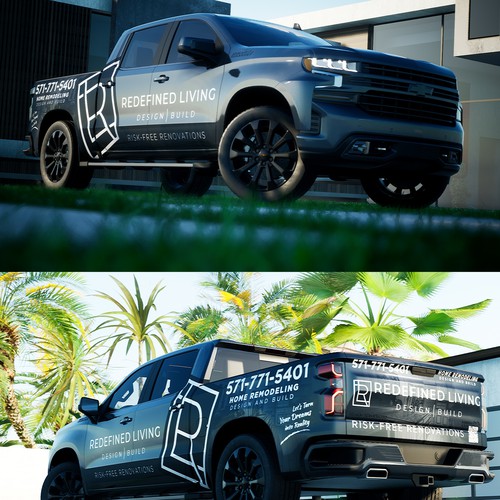 Sophisticated truck wrap for a Design and Build Home Renovation Company Design by J.Chaushev