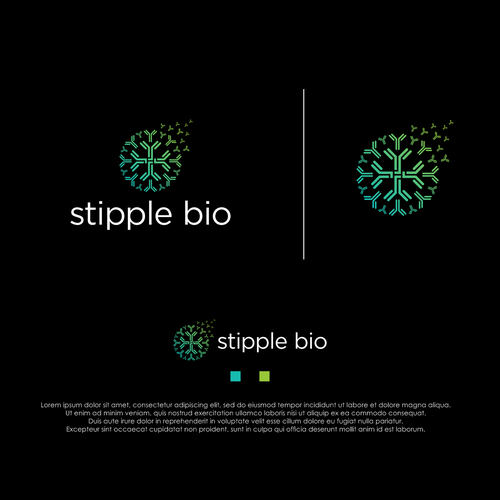 Design a logo for a biotech that uses "molecular stippling" to map out cancer's vulnerabilities Design by Nurseart13