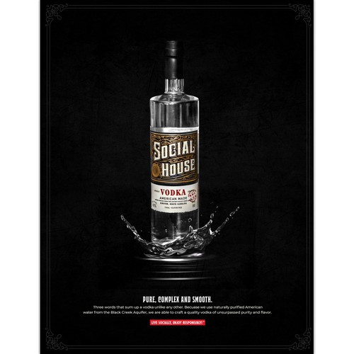 Seeking  Creative Ad for Premium Vodka!! Design réalisé par MontzDesign