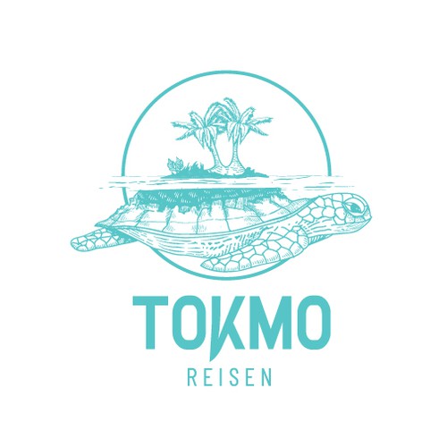 sea turtle illustration/logo for sustainable travel ageny Design by C1k