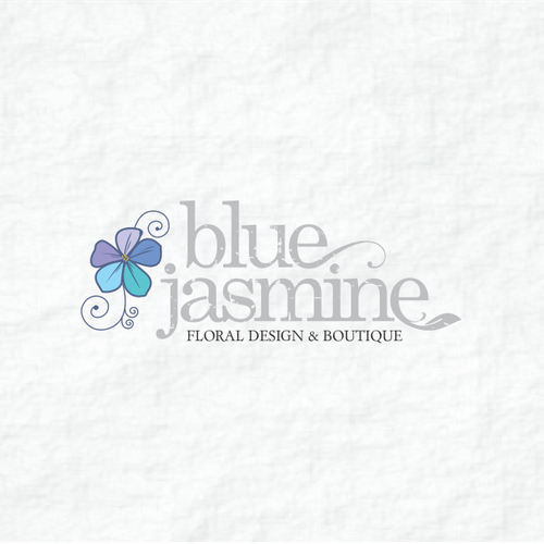 LOGO & BUSINESS CARD DESIGN FOR BLUE JASMINE LLC FLORAL DESIGN AND BOUTIQUE Design by Vesmar