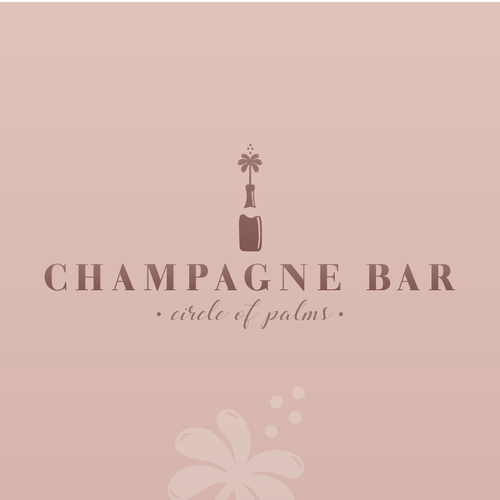 Luxury and modern Champagne Bar logo Design by ntb communications