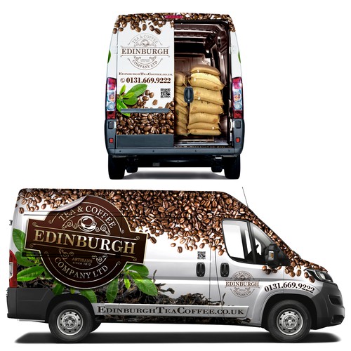 Design a show stopping Van Wrap for Edinburgh Tea and Coffee Co. Design by Konstantin Graphics