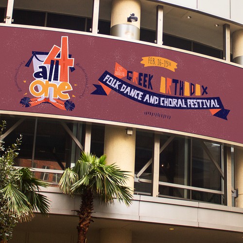 Greek Folk Dance and Choral Festival Annual Logo Design by Cheryl Francis