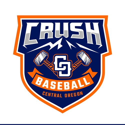 Central Oregon Crush Baseball Diseño de brint'X