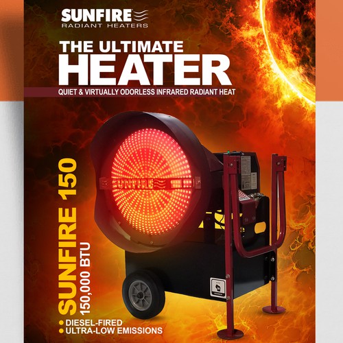 Creative Flyer for a highly unique and heavy-duty Portable Heater Design by Naveed Aziz