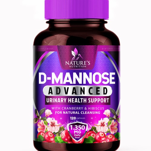 Colorful D-Mannose Design Needed for Nature's Nutrition Design réalisé par agooshe