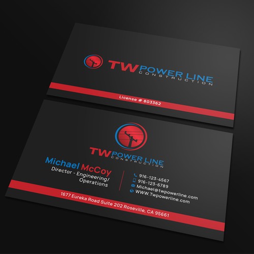 Business Card for a high voltage company Design by prosenjit_P