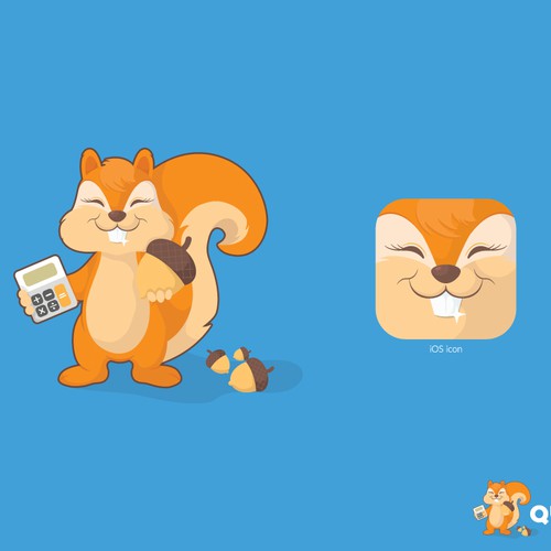 Create a lovely (squirrel) cartoon character to be used as an app icon |  Icon or button contest | 99designs