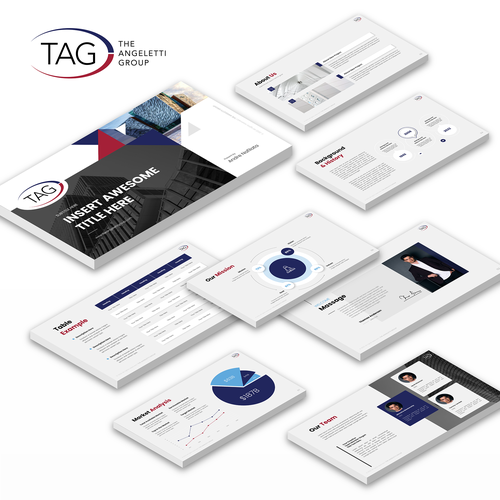 Professional and modern powerpoint template that is easy to edit for use across a variety of clients Design by Andre Nafilata