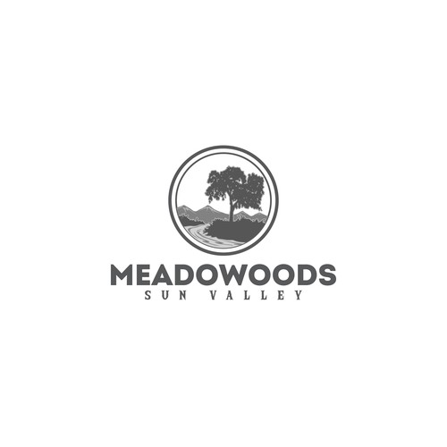 Logo for the most beautiful place on earth...The Meadowoods Resort Design by RaccoonDesigns®