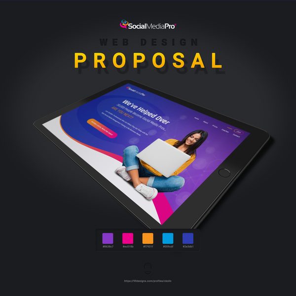 Winning web site design for Social Media Pro