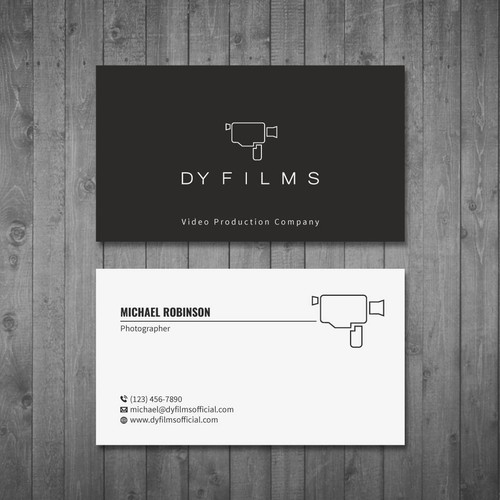 Business card for video production company Design by Tcmenk