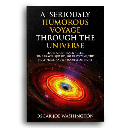 Design an exciting cover, front and back, for a book about the Universe. Design by Bigpoints