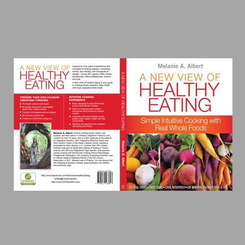 Create uplifting, positive, beautiful Book Cover for Holistic Cookbook: A New View of Healthy Eating Diseño de TRIWIDYATMAKA